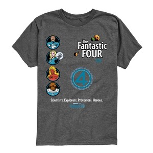 Boys' - Marvel - Fantastic Four Scientists Explorers Protectors Heroes Short Sleeve Graphic T-Shirt - 1 of 4
