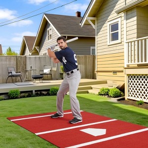 Batting Mat, Baseball Softball Hitting Mat with Home Plate, Anti-Fade ...