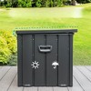 VisioGear 120GAL Outdoor Storage Deck Box with 4 Wheels, Large Patio Storage Bin for Outside Cushions, Gray, 49.41"*24.69"*27.56" - 2 of 4