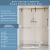 NicBex Shower Door 76" H Frameless Single Sliding Shower Doors, 5/16" (8mm) Thick Tempered Glass with Explosion-proof Film - 3 of 4