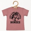 Girl Who Loves Horses Circle - Toddler Short Sleeve Graphic T-Shirt - 2 of 3