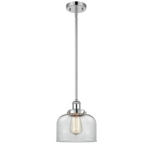 Bell - 1 Light Stem Hung Mini Pendant In Industrial Style-10 Inches Tall and 8 Inches Wide - 1 of 1