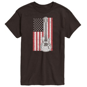 Men's - Instant Message - USA Flag with Guitar Short Sleeve Graphic T-Shirt - 1 of 4