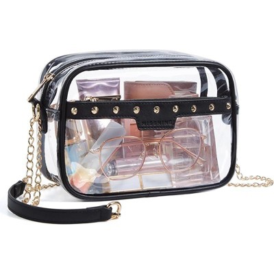Generic Clear Bag for Stadium Events Quilted Clear Purse for Women Stadium Approved PVC Crossbody Concert Bag