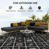 NAYSAYE Outdoor Rug Reversible Waterproof Plastic Straw Mat Portable Foldable with Carry Bag for Patio Camping, Black and Gray - 4 of 4