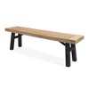 Dining Table Bench, Acacia Wood Dining Bench Water-proof & Sunproof Tabletop, 600 Pound Weight Capacity For Indoor Outdoor Park Poolside Garden Patio - 2 of 4