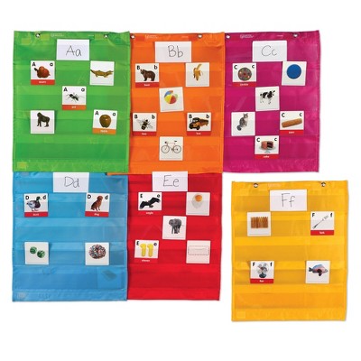 Learning Resources Magnetic Pocket Chart Squares, Classroom/Teacher Organizer, Various Colors, All Grades, Set of 6