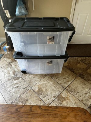 Sterilite 160 Qt Latching Stackable Wheeled Storage Box Container