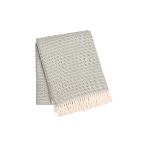 HomeRoots 55" X 70" Slate Blue Cotton Blend Woven Plush Throw Blanket with Fringe - 1 of 4