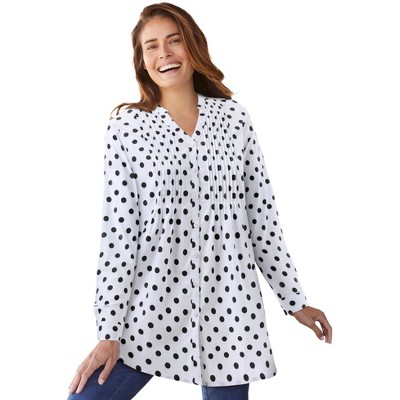 Woman Within Women's Plus Size Perfect Pintuck Tunic