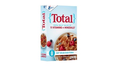 Total Cereal de desayuno, 100% valor diario de 11 vitaminas y minerales,  cereales integrales, 16 onzas