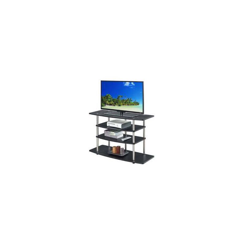 Designs2Go No Tools Wide Highboy 4 Tier TV Stand for TVs up to 46&#34; Black - Breighton Home, 3 of 6
