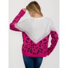 Women's Bold And Cozy Color Block Leopard Sweater - ADORA - 2 of 4