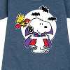 - Peanuts - Snoopy Woodstock Vampire Graphic Short Sleeve Fleece Dress - 2 of 4