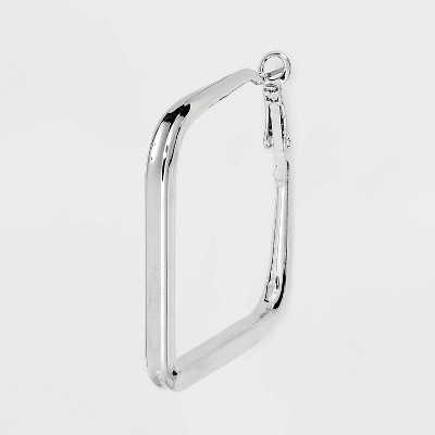 Square Hoop Earrings - Universal Thread&#8482; Silver