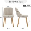 Dining Chairs Set of 2, Modern Upholstered Bar Chairs with Ergonomic Back, 300lbs Dining Chairs with Oak Legs, for Dining Room Home Restaurant - 4 of 4