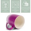 Elanze Designs Love You To The Moon And Back Two Toned Ombre Matte Pink and White 12 ounce Ceramic Stoneware Coffee Cup Mug - 3 of 4