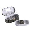 HomeRoots 10" Black And Gold Faux Leather Abstract Scroll Jewelry Box Travel Case With Mirror - 4 of 4