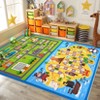 Machine Washable Kids Play Mat Cute Road Rug with Non-Slip Backing Educational Low Pile Floor Carpet for Children Nursery Playroom Toddler Room - 2 of 4