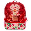 Strawberry Shortcake 5 Piece Backpack Set, Flip Sequin Girls School Bag with Front Zip Pocket, 2 Side Mesh Pockets, Pink & Red - 4 of 4