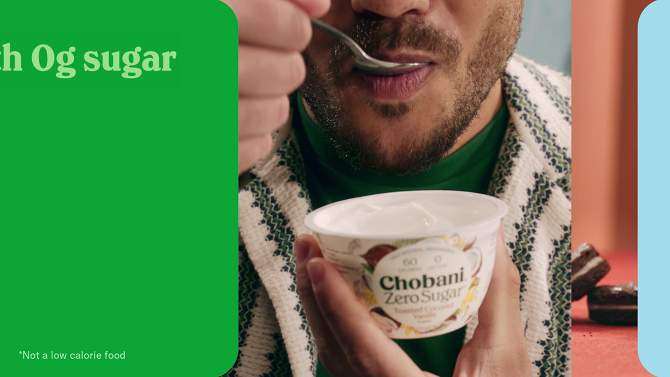 Chobani Zero Sugar Vanilla Nonfat Greek Yogurt - 5.3oz, 2 of 17, play video