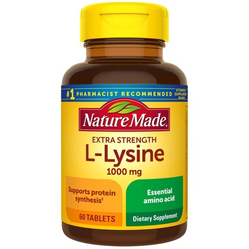 Nature Made Extra Strength L - Lysine 1000 mg Tablets - 60ct - image 1 of 4