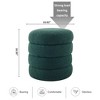 Ottoman with Storage,Foot Rest Round Bag Floor Chair for Bedroom or Entryway in Blackish Green - image 2 of 4