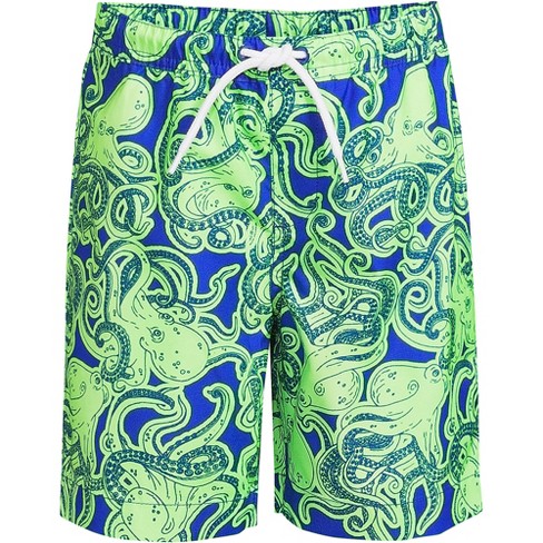 Lands' End Boys Printed Volley Swim Trunks 