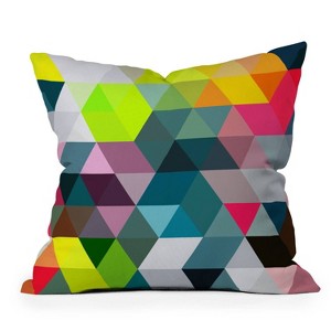 16"x16" Three of the Possessed Autumn Electric Lights Square Throw Pillow - Deny Designs - 1 of 4