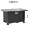 44 Inch Propane Fire Pit Table, 50000BTU Rectangle Fire Table with Cover & Rain Cover, Sturdy Steel and Iron Fence Surface, CSA Safety Certified - 2 of 4
