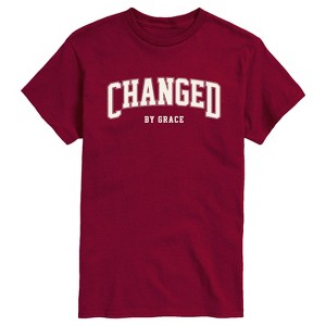 Men's - Instant Message - Changed By Grace Collegiate Short Sleeve Graphic T-Shirt - 1 of 4