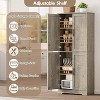 必填70in Tall Kitchen Pantry Cabinet, Freestanding Storage Cabinet with 4 Doors and Adjustable Shelves, for Dining Room,Living Room - 4 of 4