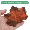 Unique Bargains Home Durable Fall-themed Silk Fabric Faux Autumn Artificial Maple Leaves 200 Pcs - 2 of 4
