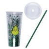 Seven Times Six Dr. Seuss The Grinch Glitter Insulated Tumbler 22 oz Travel Cup - 3 of 4