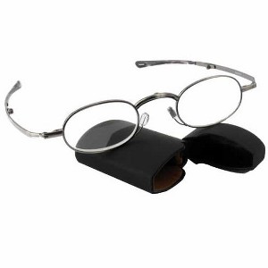 Calabria Spec-Folding COMPACT Metal Designer Reading Glasses Antique Silver+1.50 - 1 of 4