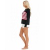 Woman Multicolor Flag Pattern Sweater – Long Sleeve, Round Neck Pullover Cherie Code - 2 of 4