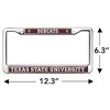 Texas State University Bobcats Logo Full Size Standard License Plate Metal Frame - 4 of 4