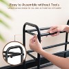 Attop 3-Tier Expandable Shoe Rack,Adjustable Shoe Shelf Storage Organizer Heavy Duty Metal, Free Standing, for Entryway Closet Doorway (Black) - 3 of 4