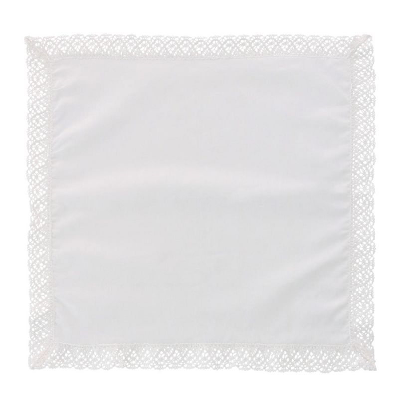 CTM Women's Park Avenue Lace Handkerchief, 3 of 5
