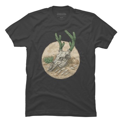 Men's Design By Humans Deer Cactus 2 By kelelowor T-Shirt