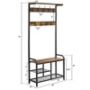 Yaheetech 72"H Multifunctional Hall Tree Entryway Coat Rack with Top Shelf - 3 of 4