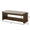 NicBex Modern Bench with Lower Shelf Shoe Rack,Bed End Bench with Removable Cushion for Bedroom,Living Room,Entryway - 3 of 4