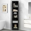 NicBex 67" Triangular Bathroom Corner Cabinet with 2 Doors&3 Cubbies,Tall Space-Saving Freestanding Cabinet for Any Corner - 2 of 4