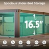 Pinmoco Twin/Queen/King Metal Platform Bed Frame with 16.5'' Large Under Bed Storage Space, Dual LED Lights and Charging Station, Black - 4 of 4