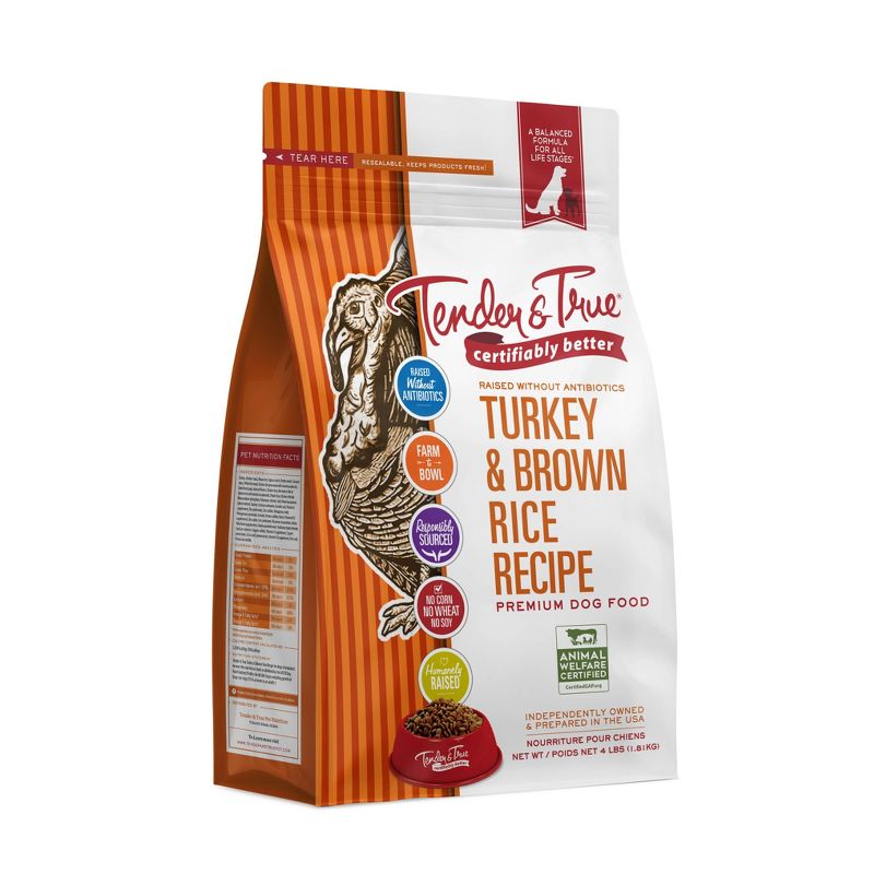 Tender & True Turkey and Brown Rice Recipe Dry Dog Food, 1 of 8