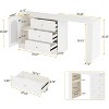 Tribesigns L-Shaped Desk with 3 Drawers, Modern Corner Computer Desk with Cabinet and Adjustable Shelves for Home Office, Bedroom - 3 of 4