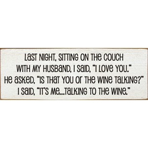 Slickblue Funny Wine Quote Sign, 3.5x10 Knotty Pine Plaque, Rustic Shelf or Wall Decor, Multiple Colors - 1 of 3
