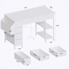 DSVIMOY Desk Computer Desk with Storage Spacious Design for Home Office or Writing Space, White, 47.3"*19.7"*30.4" - 3 of 4