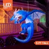 Joyfy 5 FT Tall Halloween Inflatable Outdoor Decorations, Hanging Ice Dragon with Build-in LED for Halloween Yard Lawn Patio Outdoor Indoor Decoration - 2 of 4