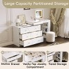 Vanity Desk with Flip-Top Mirror 7 Drawers and Hidden Compartments for Small Spaces and Makeup Areas-3irtyhousy - 3 of 4